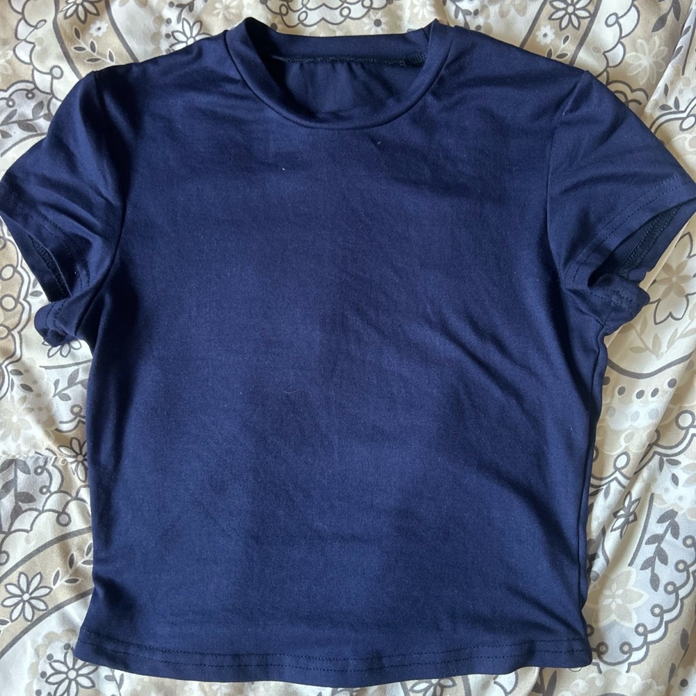 Navy Blue Baby Tee